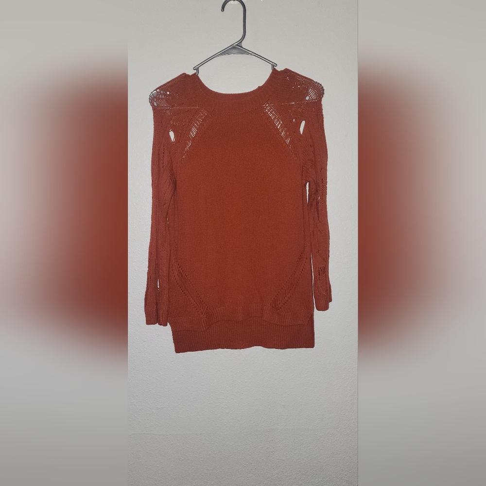 Rust Orange Knit Sweater